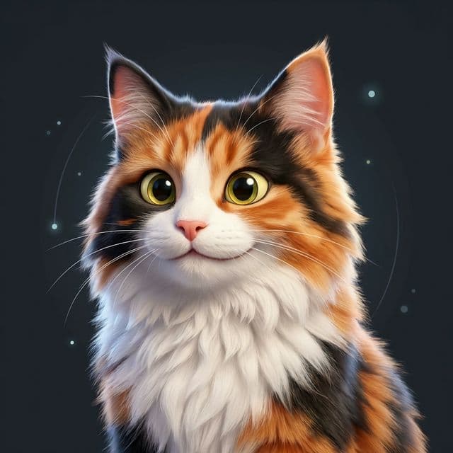 Clementine the Calico Maine Coon Mascot